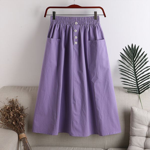 skirts summer preppy style cotton elastic waist buttons pockets a-line pleated mid-calf long skirts, Black
skirts summer preppy style cotton elastic waist buttons pockets a-line pleated mid-calf long skirts, Black