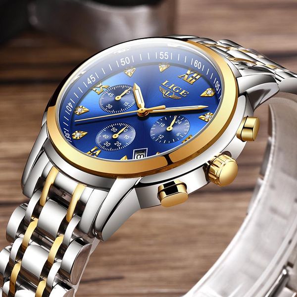 wristwatches relogio masculino lige watch men fashion sport quartz clock mens watches full steel business waterproof, Slivery;brown
wristwatches relogio masculino lige watch men fashion sport quartz clock mens watches full steel business waterproof, Slivery;brown