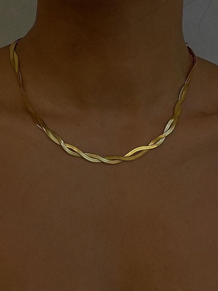 chokers timeless wonder glam pave snake chain twist choker necklace women stainless steel jewelry goth designer party kpop ins boho 6896, Golden;silver
chokers timeless wonder glam pave snake chain twist choker necklace women stainless steel jewelry goth designer party kpop ins boho 6896, Golden;silver