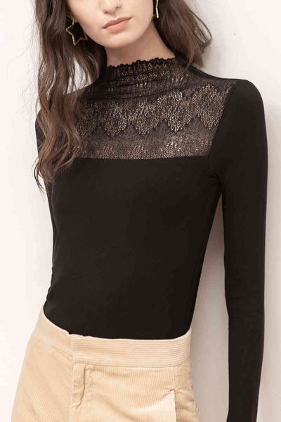 women's t-shirt semi-high collar stitching white thick warm single wear long-sleeved lace bottoming shirt women's tide phkv
women's t-shirt semi-high collar stitching white thick warm single wear long-sleeved lace bottoming shirt women's tide phkv