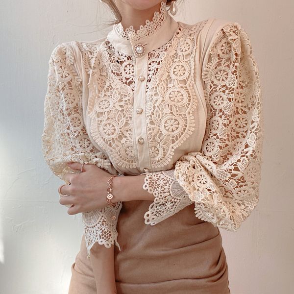 shirt vintage embroidered elegant black women's blouses lace and t334 blouse, White
shirt vintage embroidered elegant black women's blouses lace and t334 blouse, White
