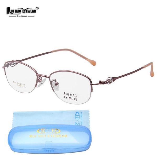 women eyeglasses frames half rimless spectacles frame super light glasses 8020 fashion sunglasses, Black 
women eyeglasses frames half rimless spectacles frame super light glasses 8020 fashion sunglasses, Black