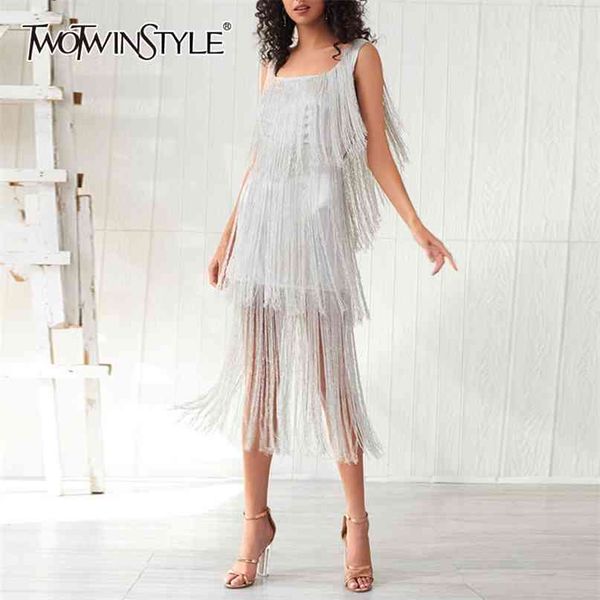 patchwork tassel dress for women square collar sleeveless high waist slim party dresses female fashion summer 210520, Black;gray
patchwork tassel dress for women square collar sleeveless high waist slim party dresses female fashion summer 210520, Black;gray