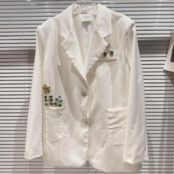 women's suits & blazers spring autumn color rhinestone beaded temperament ol blazer women small fragrance white suit, White;black
women's suits & blazers spring autumn color rhinestone beaded temperament ol blazer women small fragrance white suit, White;black