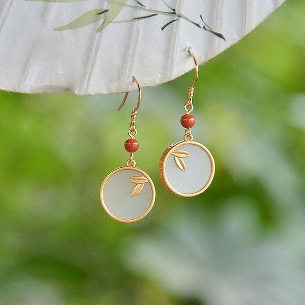 dangle & chandelier designer original natural round hetian jade bamboo leaf earrings chinese style retro ladies silver jewelry
dangle & chandelier designer original natural round hetian jade bamboo leaf earrings chinese style retro ladies silver jewelry