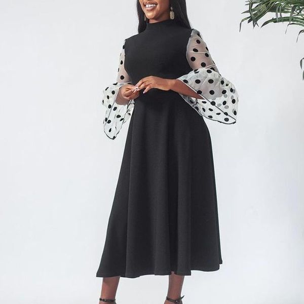 casual dresses women elegant black dress vintage patchwork see through dot sleeve fit and flare evening party 2021 midi plus size 4xl, Black;gray
casual dresses women elegant black dress vintage patchwork see through dot sleeve fit and flare evening party 2021 midi plus size 4xl, Black;gray