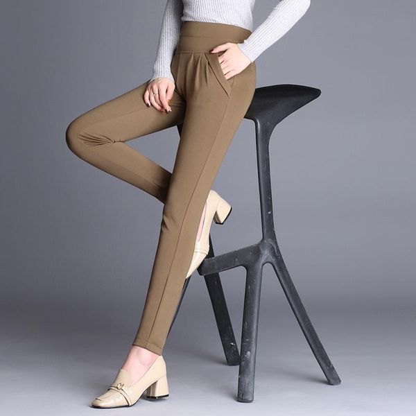 women's pants & capris pattern high waist elastic force trousers thin haren woman, Black;white
women's pants & capris pattern high waist elastic force trousers thin haren woman, Black;white