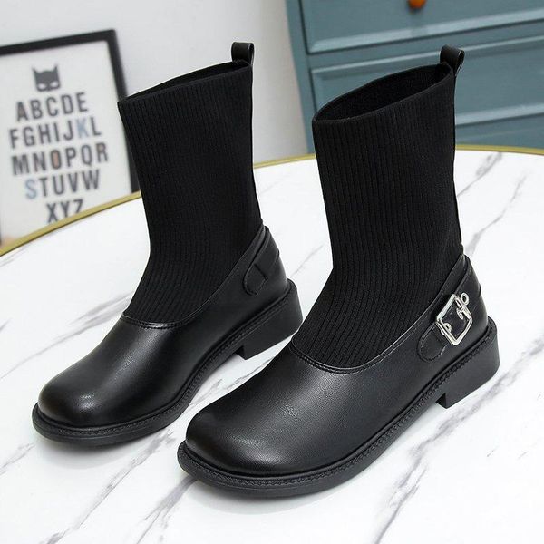 boots woman spring casual short botas drop black buckle sock women pu leather elastic ankle for autumn patchwork
boots woman spring casual short botas drop black buckle sock women pu leather elastic ankle for autumn patchwork