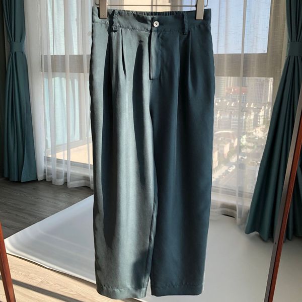 pants women's 100% silk ankle-length pants solid color high waist trousers, Black;white
pants women's 100% silk ankle-length pants solid color high waist trousers, Black;white