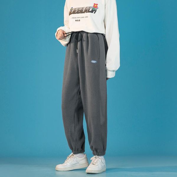 women's pants & capris korean 2021 autumn and winter casual loose stitching polar fleece wide-leg beamed sports, Black;white
women's pants & capris korean 2021 autumn and winter casual loose stitching polar fleece wide-leg beamed sports, Black;white