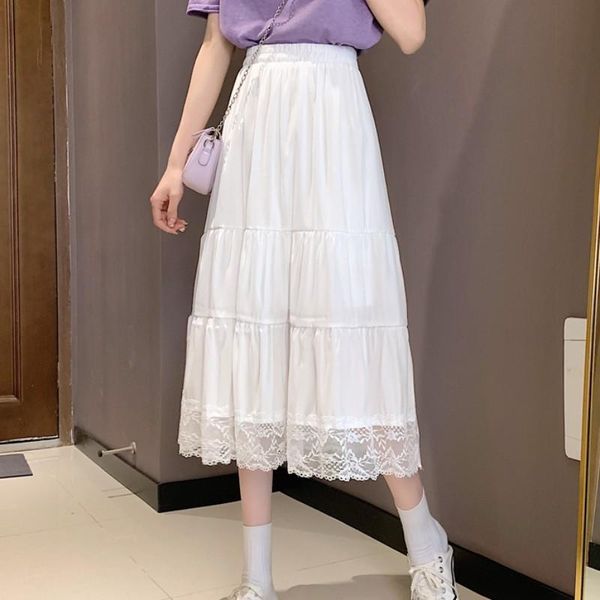 skirts women casual cotton 2021 spring summer korean elegant lace patchwork high waist a-line midi skirt, Black
skirts women casual cotton 2021 spring summer korean elegant lace patchwork high waist a-line midi skirt, Black