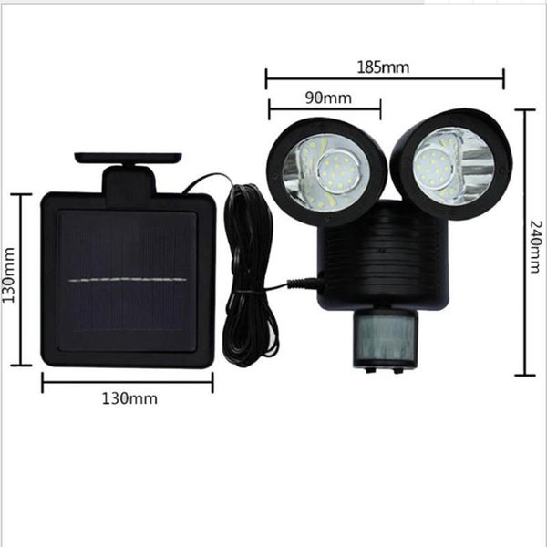 solar lamps double head human body induction light 22led outdoor waterproof wall corridor courtyard spotlight
solar lamps double head human body induction light 22led outdoor waterproof wall corridor courtyard spotlight