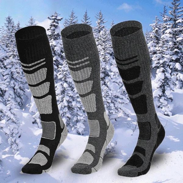 men's socks 1 pair men skiing snowboarding thermal long outdoor sports warm supplies, Black
men's socks 1 pair men skiing snowboarding thermal long outdoor sports warm supplies, Black