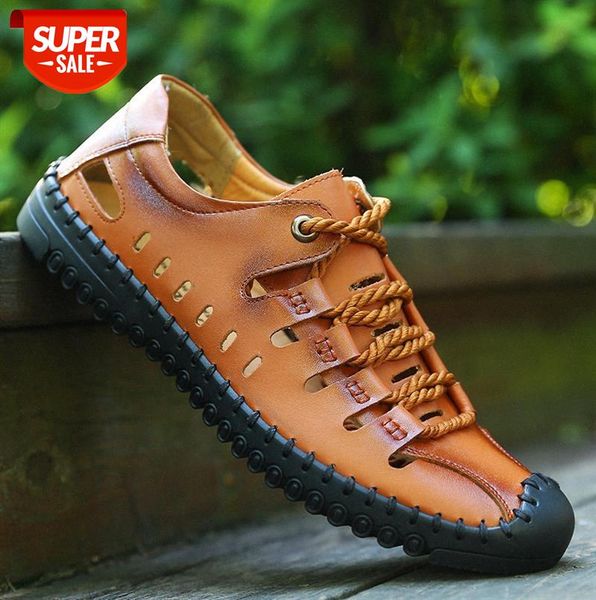 men's casual lace-up sandals hollow slippers rubber outsole beach shoes #0180, Black
men's casual lace-up sandals hollow slippers rubber outsole beach shoes #0180, Black