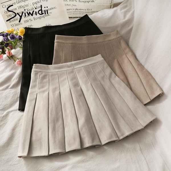 skirts syiwidii vintage pleated high waist skirt women zipper casual a-line solid black 2021 spring summer korean fashion mini
skirts syiwidii vintage pleated high waist skirt women zipper casual a-line solid black 2021 spring summer korean fashion mini