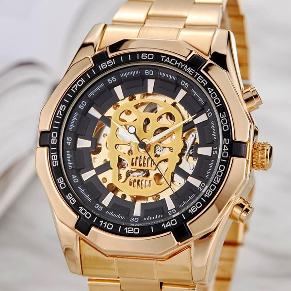 luxury automatic watch men luminous skull skeleton self-wind male clock mechanical steel band relogio masculino wristwatches, Slivery;brown
luxury automatic watch men luminous skull skeleton self-wind male clock mechanical steel band relogio masculino wristwatches, Slivery;brown