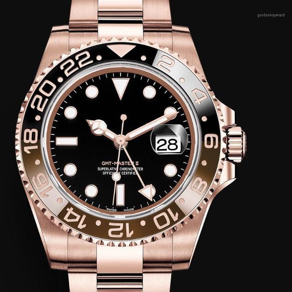 wristwatches ceramic bezel men's automatic mechanical watch 40mm gmt rose gold stainless steel bracelet 126710 watches, Slivery;brown
wristwatches ceramic bezel men's automatic mechanical watch 40mm gmt rose gold stainless steel bracelet 126710 watches, Slivery;brown