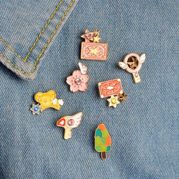 pins, brooches 6pcs/set cute pink card captor sakura kero sword kinomoto star wand key enamel pins lapel pin badge japanese anime collection, Gray
pins, brooches 6pcs/set cute pink card captor sakura kero sword kinomoto star wand key enamel pins lapel pin badge japanese anime collection, Gray