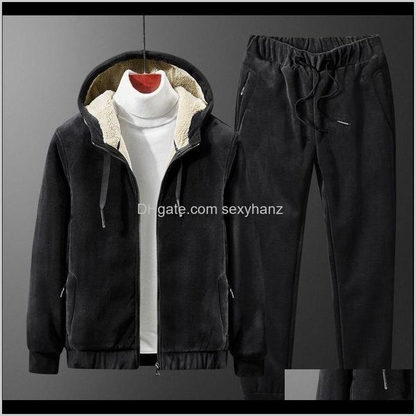 tracksuits clothing apparel drop delivery 2021 mens winter thick suit fur inside clothes streetwear outfit male two pieces hooded and pants, Gray
tracksuits clothing apparel drop delivery 2021 mens winter thick suit fur inside clothes streetwear outfit male two pieces hooded and pants, Gray