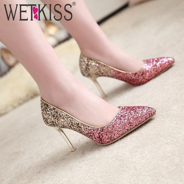 dress shoes wetkiss spring 2021 sequined cloth wedding women pumps pointed toe footwear high heels female bling shallow woman, Black
dress shoes wetkiss spring 2021 sequined cloth wedding women pumps pointed toe footwear high heels female bling shallow woman, Black