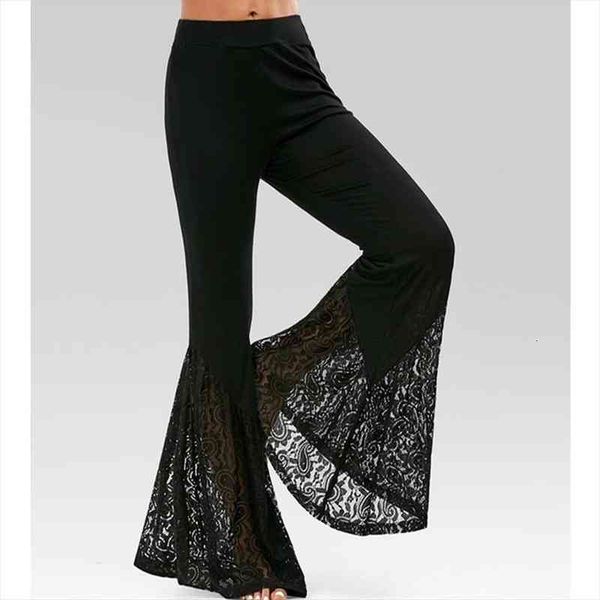 high waist hollow out women pant lace flare patchwork skinny trousers casual spring ladies wide leg, Black;white
high waist hollow out women pant lace flare patchwork skinny trousers casual spring ladies wide leg, Black;white