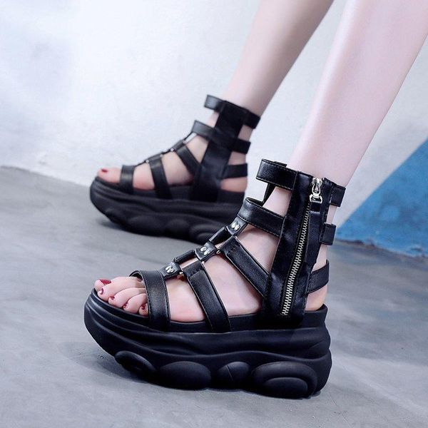 slippers net red thick soled sandals for women 2021 summer fashion versatile inner height muffin high heel roman boots, Black
slippers net red thick soled sandals for women 2021 summer fashion versatile inner height muffin high heel roman boots, Black