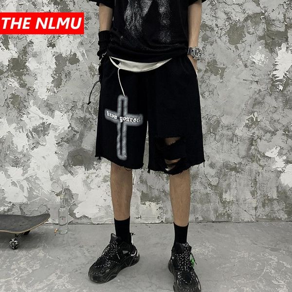 men destroyed ripped hole shorts sweatpants fashion elastic waist joggers short pants summer cool casual wg976 men's, White;black
men destroyed ripped hole shorts sweatpants fashion elastic waist joggers short pants summer cool casual wg976 men's, White;black