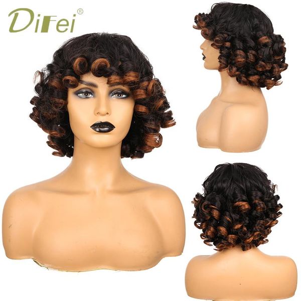 synthetic wigs difei short hair afro kinky curly wig with bangs for black women ombre brown cosplay
synthetic wigs difei short hair afro kinky curly wig with bangs for black women ombre brown cosplay