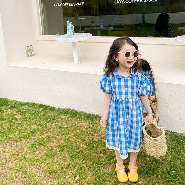 girls summer fashion plaid short sleeve casual dress 2021 lace patchwork 3 colors cotton dresses girl's, Red;yellow
girls summer fashion plaid short sleeve casual dress 2021 lace patchwork 3 colors cotton dresses girl's, Red;yellow