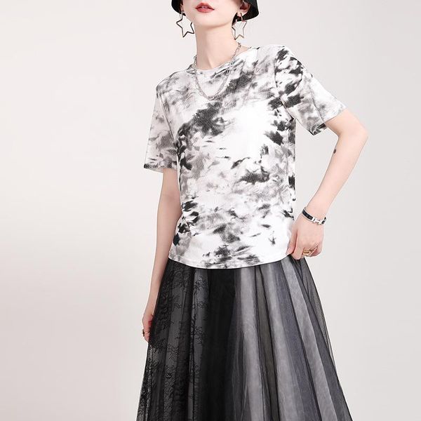 fashion chic irregular tie dye short sleeve woman tshirts 2021 summer panelled design t shirts tide all-match tee women's t-shirt, White
fashion chic irregular tie dye short sleeve woman tshirts 2021 summer panelled design t shirts tide all-match tee women's t-shirt, White