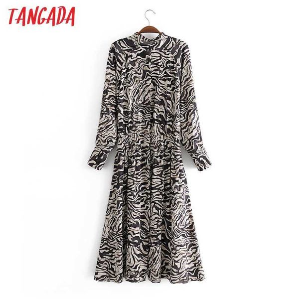 tangada women viscose animal print shirt dress long sleeve office ladies strethy waist midi dress qw20 210609, Black;gray
tangada women viscose animal print shirt dress long sleeve office ladies strethy waist midi dress qw20 210609, Black;gray