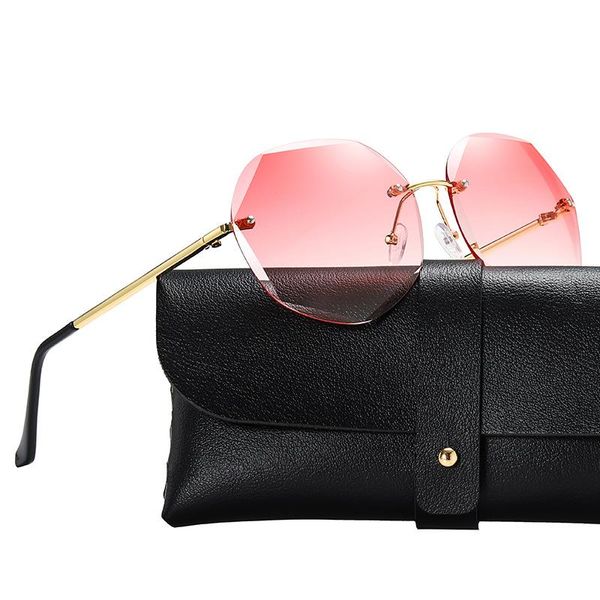 sunglasses fashion women brand designer rimless gradient shades cutting lens ladies frameless eyeglasses uv400, White;black
sunglasses fashion women brand designer rimless gradient shades cutting lens ladies frameless eyeglasses uv400, White;black