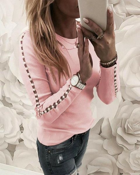 autumn women shirts fashion beadings hollow long sleeve o-neck casual slim fit ladise blouse pullover plain women's blouses &, White
autumn women shirts fashion beadings hollow long sleeve o-neck casual slim fit ladise blouse pullover plain women's blouses &, White