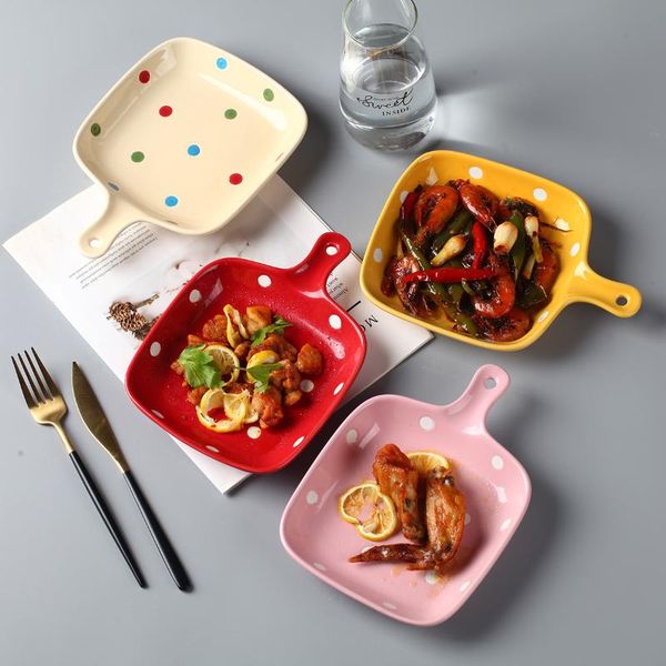 dishes & plates single handle baking tray ceramic pan cheese baked rice creative bowl
dishes & plates single handle baking tray ceramic pan cheese baked rice creative bowl