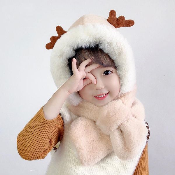 caps & hats children's winter cute plush antler scarf hat warm plus velvet thicken baby one-piece boy girl earflap windproof ski, Yellow
caps & hats children's winter cute plush antler scarf hat warm plus velvet thicken baby one-piece boy girl earflap windproof ski, Yellow