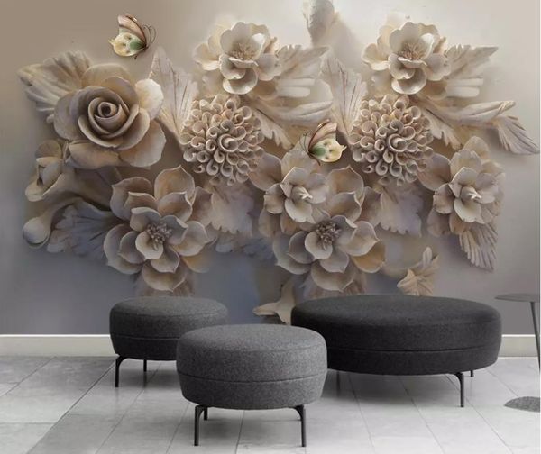 custom po wallpaper three-dimensional relief 3d flower butterfly tv background wall mural wallpapers
custom po wallpaper three-dimensional relief 3d flower butterfly tv background wall mural wallpapers