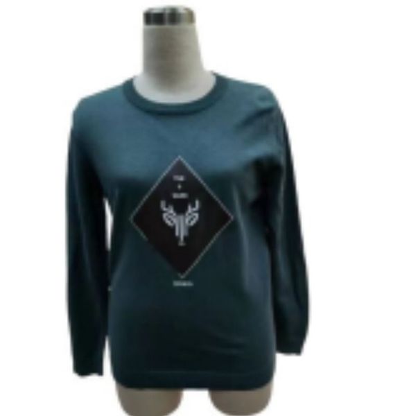 women's knits & tees popular logo round collar coat thick long sleeve autumn and winter fashion knit, White
women's knits & tees popular logo round collar coat thick long sleeve autumn and winter fashion knit, White