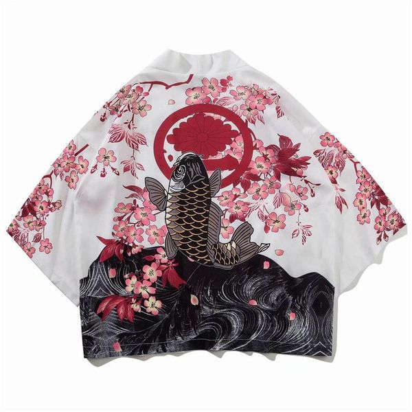 ethnic clothing japanese kimono women cardigan koi fish printed summer girls japan style streetwear thin clothes loose traditional robe, Red
ethnic clothing japanese kimono women cardigan koi fish printed summer girls japan style streetwear thin clothes loose traditional robe, Red