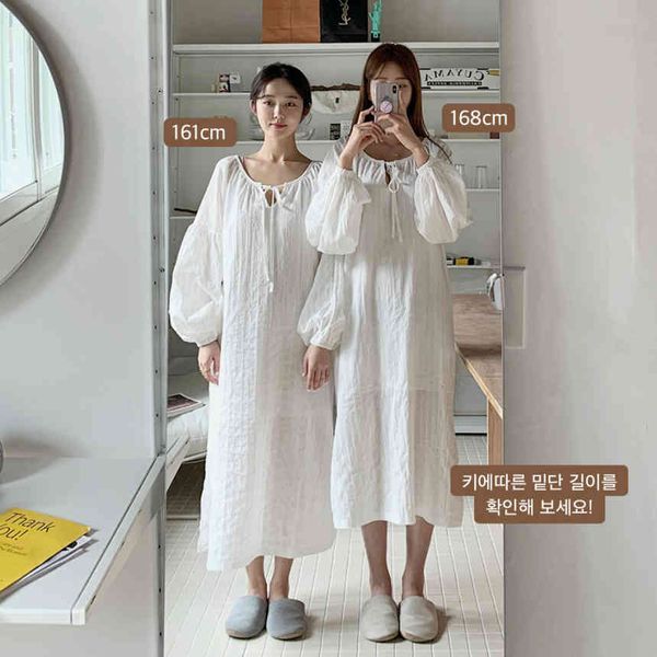 spring and summer casual women's white dress korean clothes loose v-neck long sleeve home femme robe 210514, Black;gray
spring and summer casual women's white dress korean clothes loose v-neck long sleeve home femme robe 210514, Black;gray