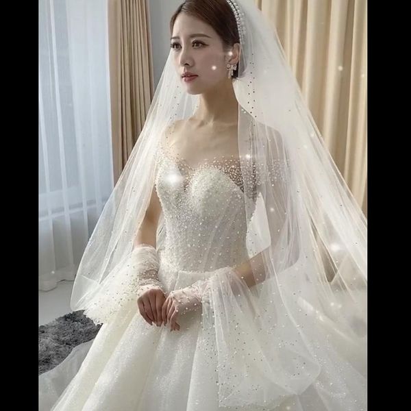 bridal veils crystal beaded wedding veil long chapel length with sleeve bride accessories, Black
bridal veils crystal beaded wedding veil long chapel length with sleeve bride accessories, Black