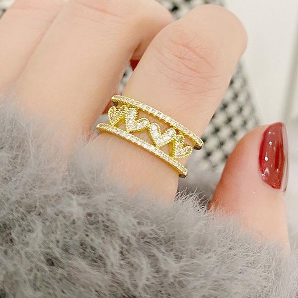 cluster rings lexie 14k real gold double layers shine love heart ring for women elegant micro inlaid cubic zircon charm pendant gift, Golden;silver
cluster rings lexie 14k real gold double layers shine love heart ring for women elegant micro inlaid cubic zircon charm pendant gift, Golden;silver