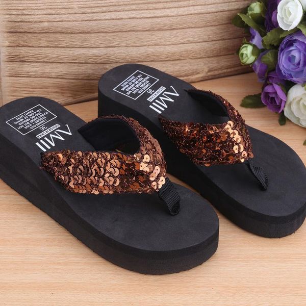 slippers 2021 women sequins beach flip flops sandals casual wedges platform lady shoes zapatos mujer, Black
slippers 2021 women sequins beach flip flops sandals casual wedges platform lady shoes zapatos mujer, Black