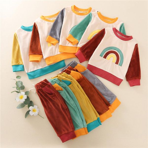 clothing sets 2021 autumn born baby boy girl warm clothes velvet long sleeve rainbow t-shirt pocket pants 2pcs set 0-3y, White
clothing sets 2021 autumn born baby boy girl warm clothes velvet long sleeve rainbow t-shirt pocket pants 2pcs set 0-3y, White