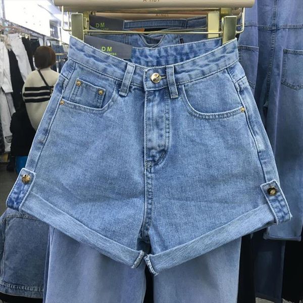 summer bottoms size distressed womens short loose denim high waisted solid jeans, White;black
summer bottoms size distressed womens short loose denim high waisted solid jeans, White;black