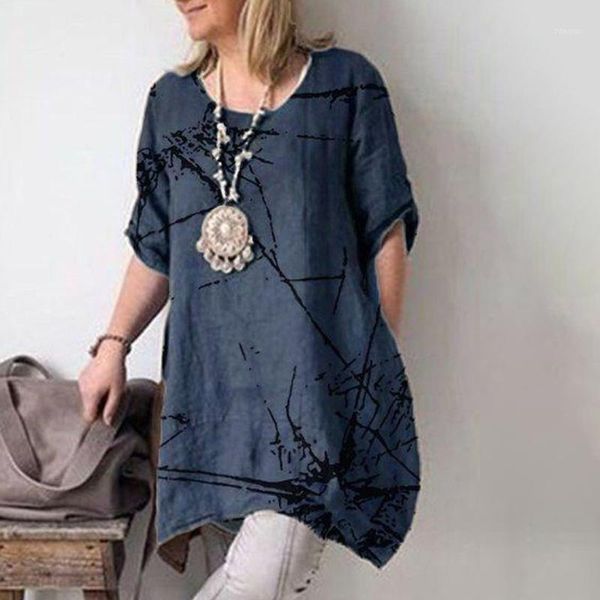 women plus size summer blouse casual short sleeve round neck printed loose womens and blouses camisas mujer women's & shirts, White
women plus size summer blouse casual short sleeve round neck printed loose womens and blouses camisas mujer women's & shirts, White