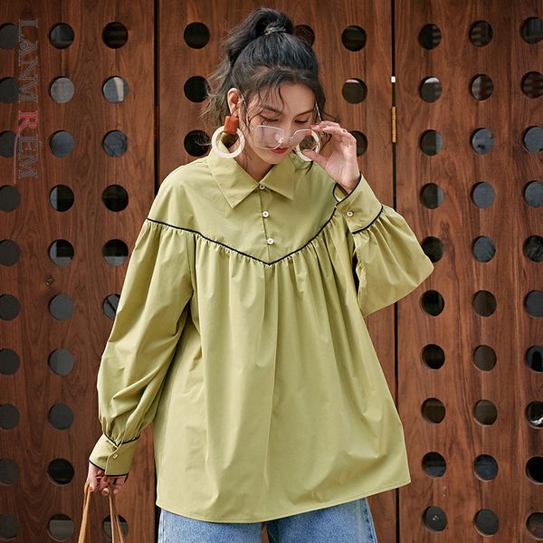 women green big size blouse turn-down collar long sleeve loose fit shirt female fashion spring autumn 2e1845 210507, White
women green big size blouse turn-down collar long sleeve loose fit shirt female fashion spring autumn 2e1845 210507, White