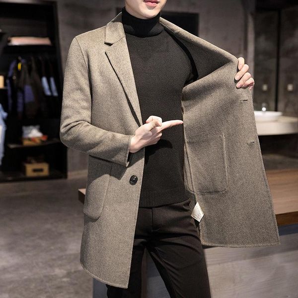 men's wool & blends autumn 2022 winter fashion coat casual thicken coats single breasted woolen men windbreaker jackets b442, Black
men's wool & blends autumn 2022 winter fashion coat casual thicken coats single breasted woolen men windbreaker jackets b442, Black