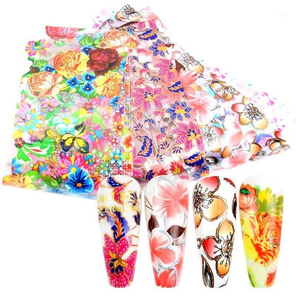10pcs butterfly foils stickers on nails colorful flower leaf sliders for nail art decoration polish transfer rolls1, Black 
10pcs butterfly foils stickers on nails colorful flower leaf sliders for nail art decoration polish transfer rolls1, Black