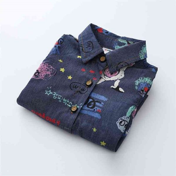 spring autumn 2 3 4 5 6 7 8 years novelty kids children clothing long sleeve animal print denim blouse for baby girls 210625, White;black
spring autumn 2 3 4 5 6 7 8 years novelty kids children clothing long sleeve animal print denim blouse for baby girls 210625, White;black