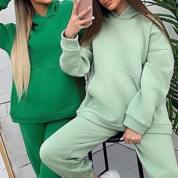 women's two piece pants fleece tracksuit hoodies sets autumn long sleeve hooded suit female 2021 ladies sportswear set, White
women's two piece pants fleece tracksuit hoodies sets autumn long sleeve hooded suit female 2021 ladies sportswear set, White